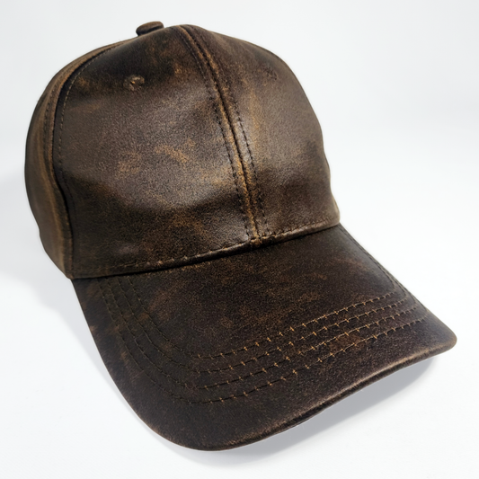 Plain Leather Look Cap