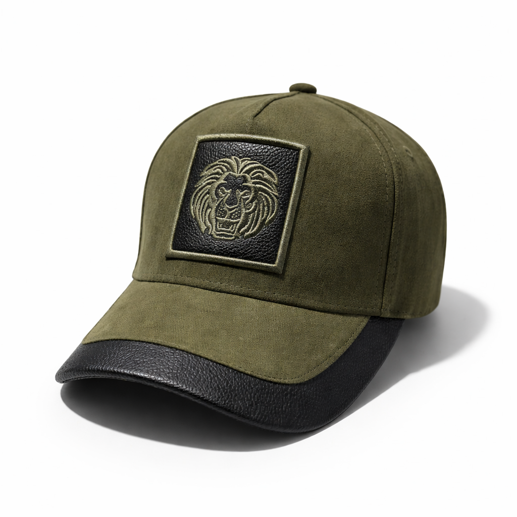 Lion Leather Look Cap