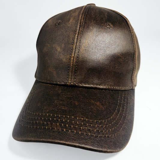 Plain Leather Look Cap