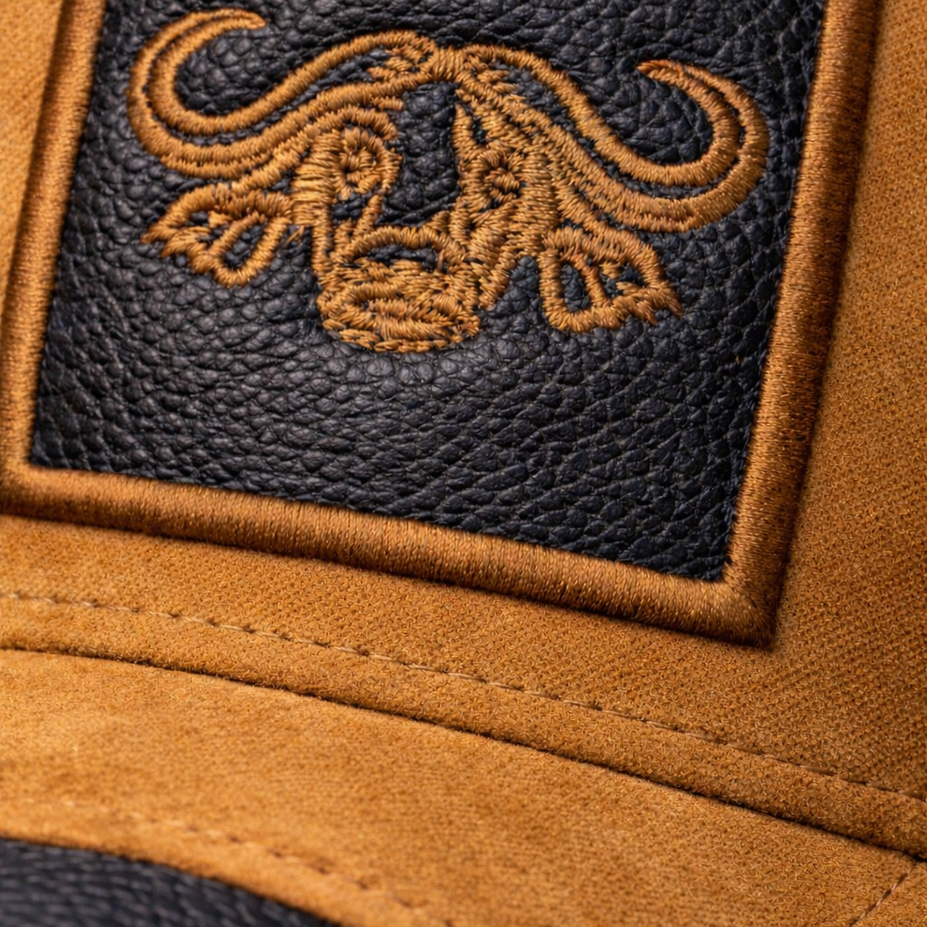 Buffalo Leather Look Cap