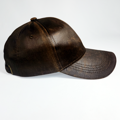 Plain Leather Look Cap