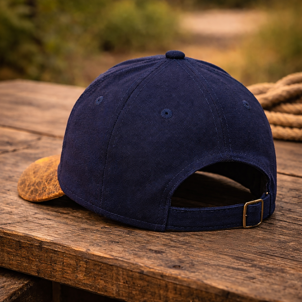 Blue Western Bull  Cap