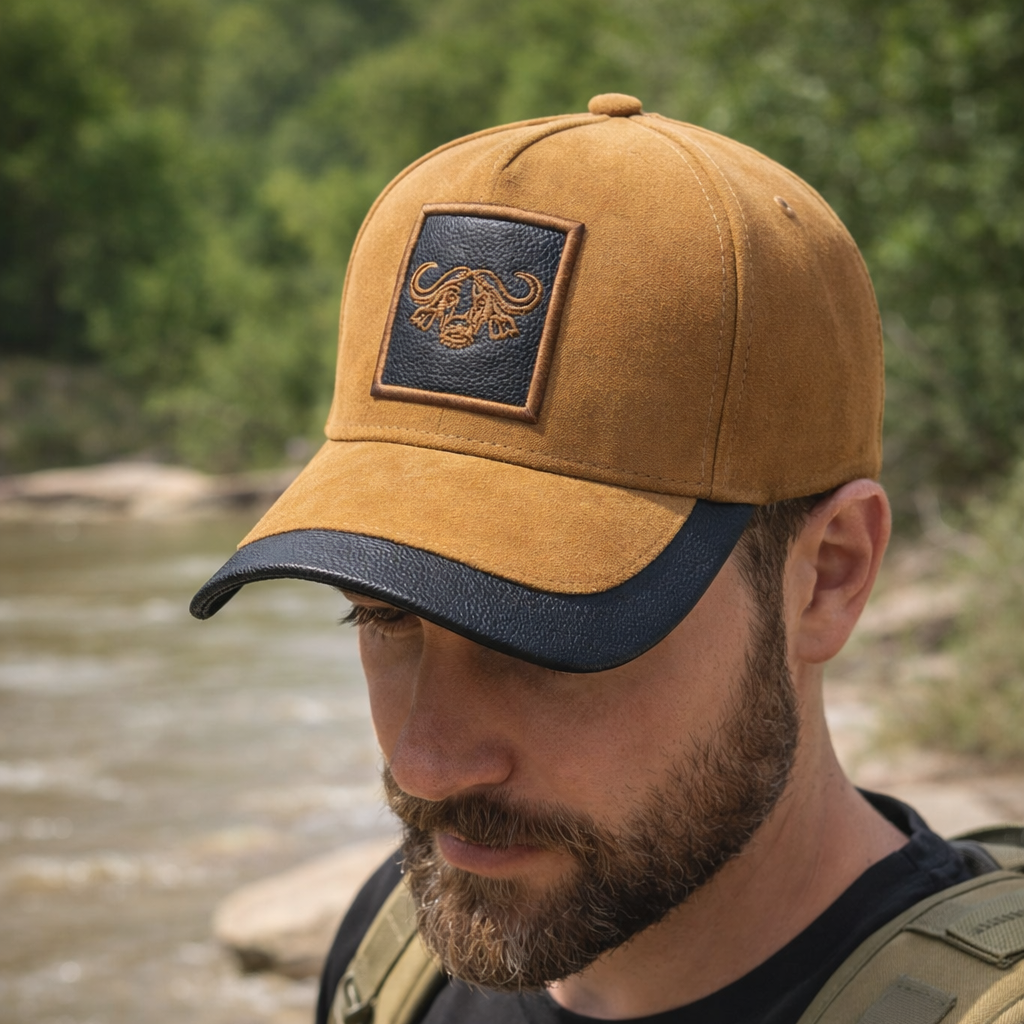 Buffalo Leather Look Cap
