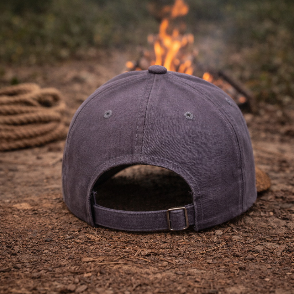 Grey-Purple Western Bull Cap